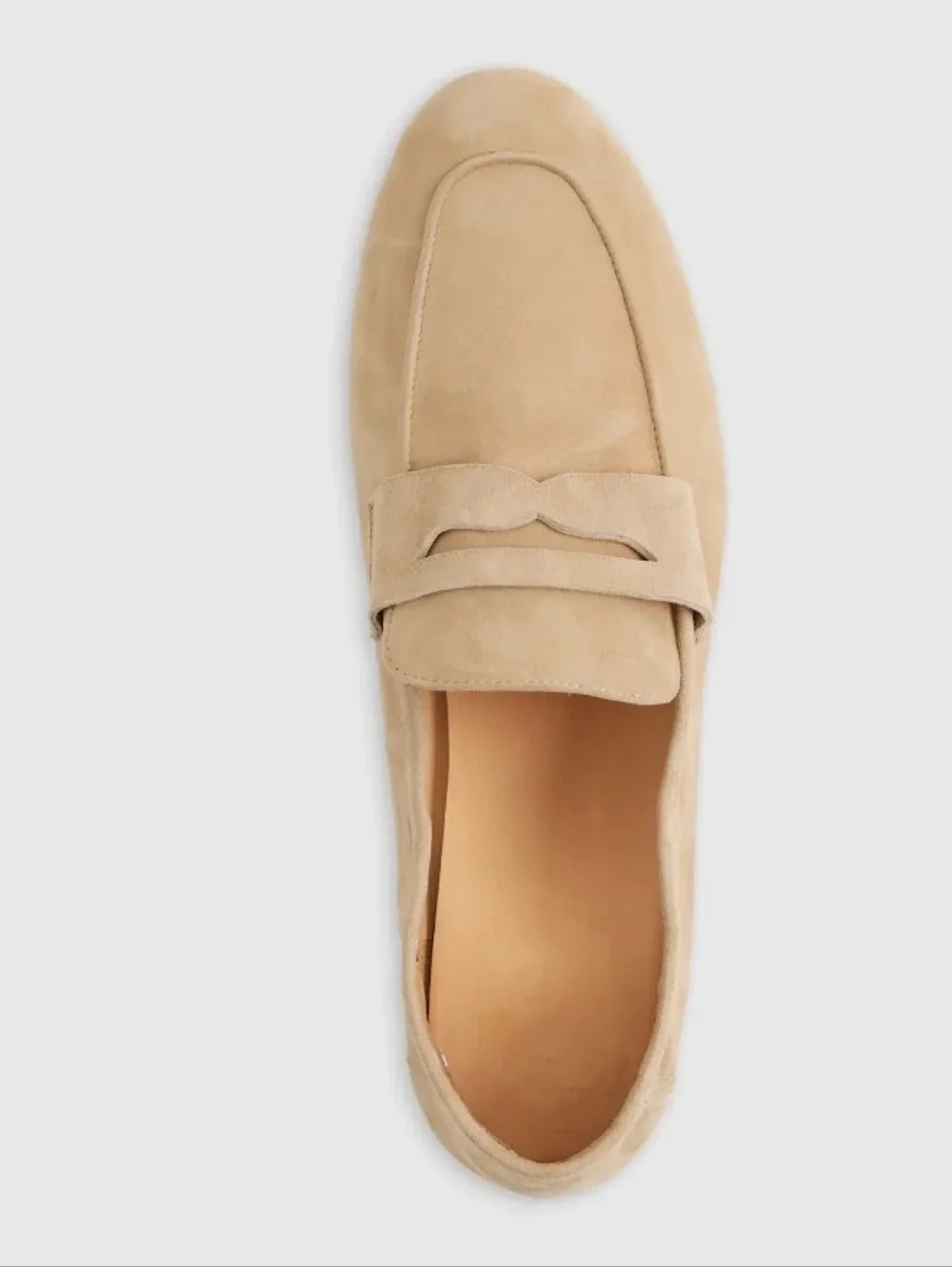 Quince Beige Suede Penny Loafers